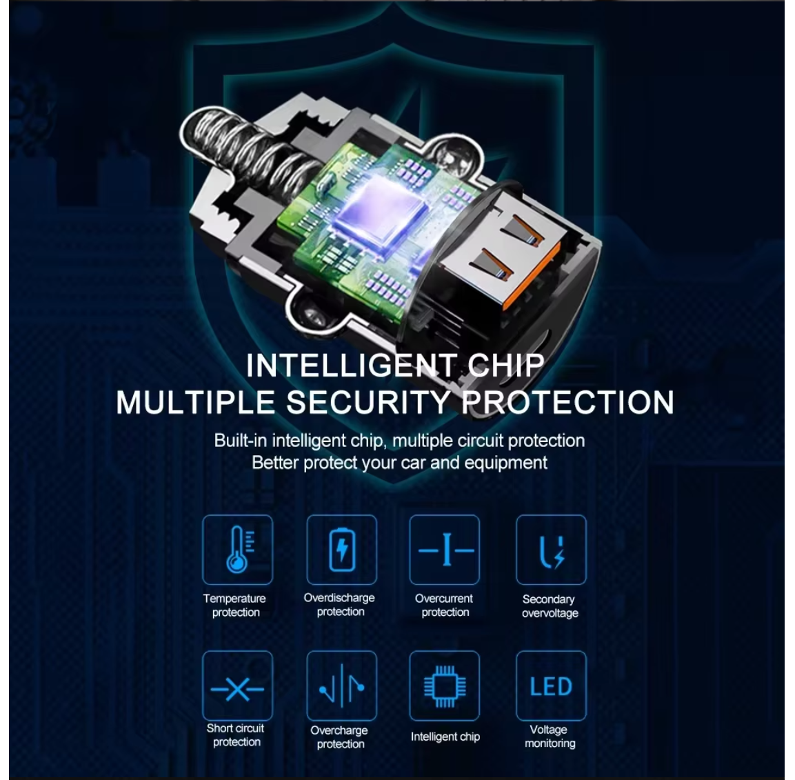 XE Premium - Fast Charging Car Charger Support 100W PD USB QC3.0 Mini Car Charger Adapter