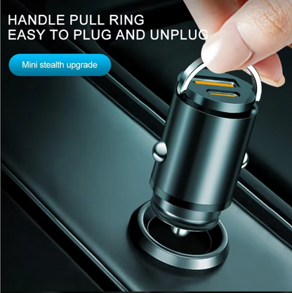 Fast Charging Car Charger Support 100W PD USB QC3.0 Mini Car Charger Adapter for iPhone, Samsung , Huawei etc.